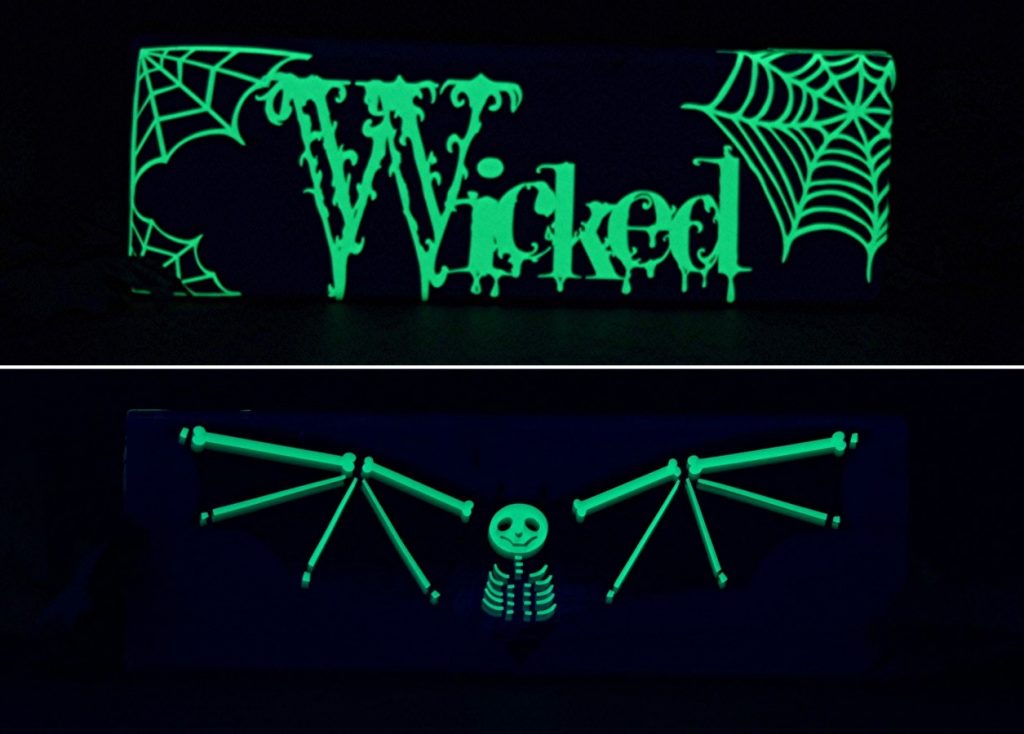 Glow in the Dark vinyl is perfect for creating Halloween decorations! Like this spookily fun Wicked Halloween sign!