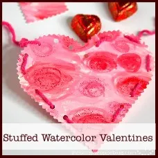 stuffed watercolor valentines