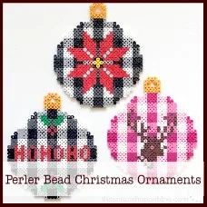 buffalo-check-perler-bead-christmas-ornaments