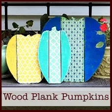 distressed wood plank pumpkins