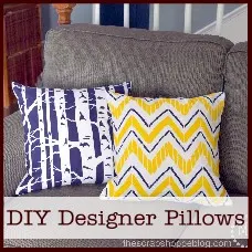 diy designer pillow