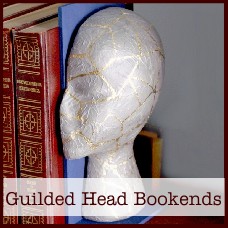 guilded head bookends