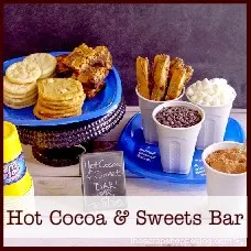 hot cocoa and sweets bar