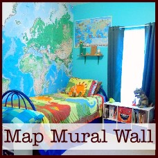 map mural wall bedroom update