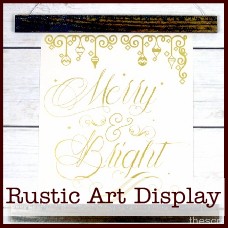 rustic art display