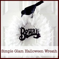 simple glam halloween wreath