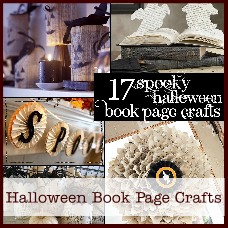 spooky Halloween book page crafts