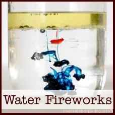 water fireworks experiment