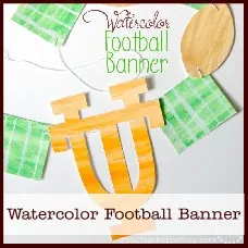 watercolor football banner