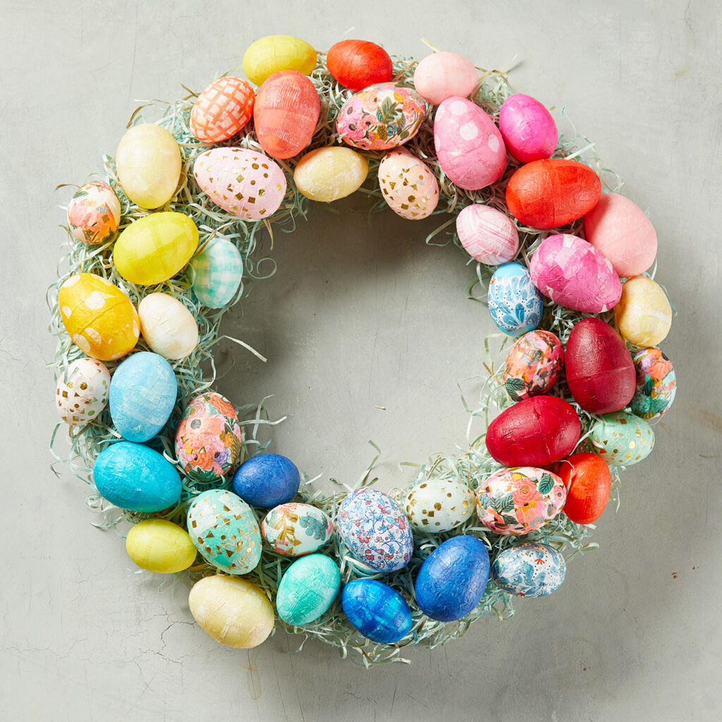 Decoupage Easter Egg Wreath