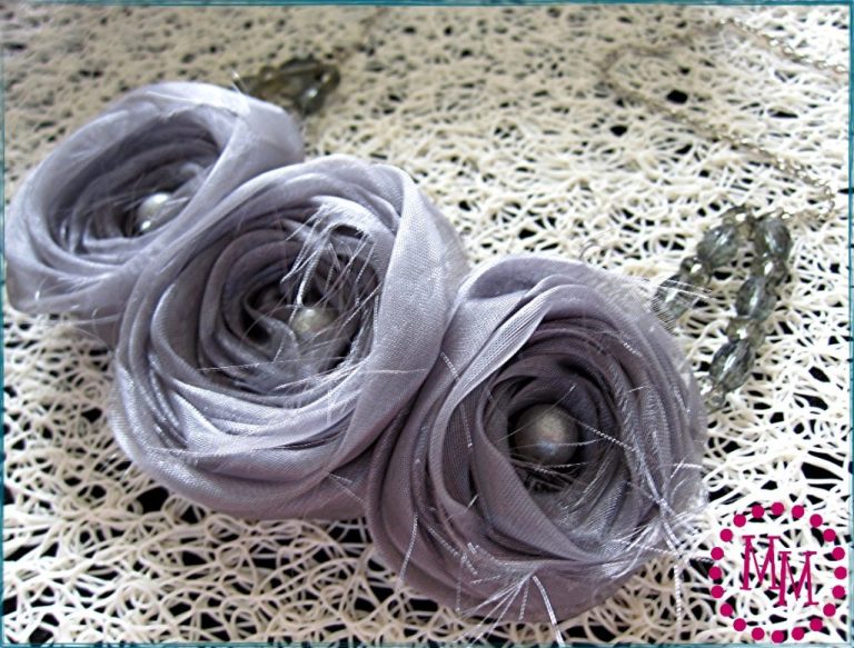 Fabric Flower Necklace Tutorial {& a PARTY!}