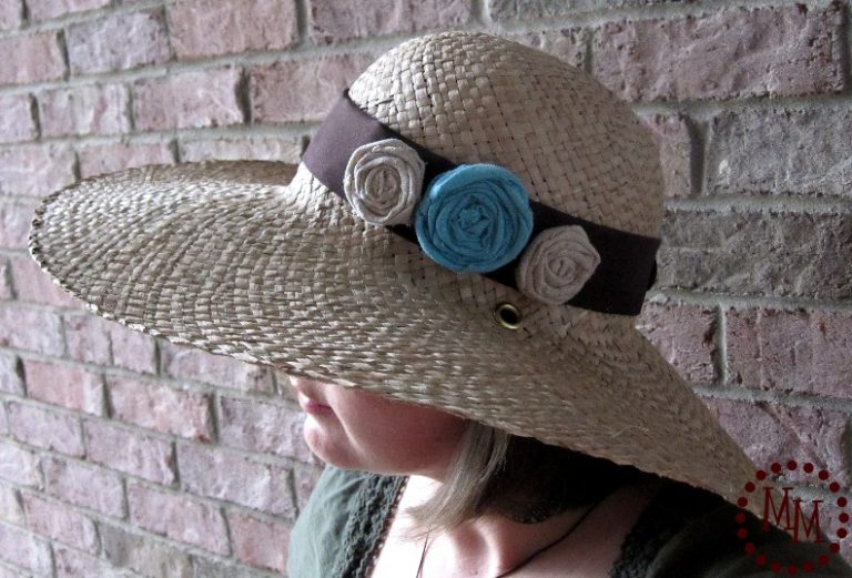 {No Sew!} Embellished Sun Hat