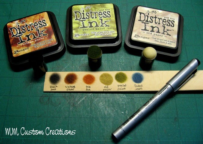 Staining Wood with Distress Ink