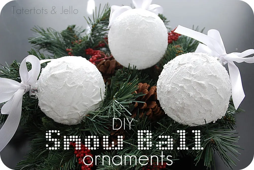 diy snow ball ornaments