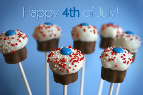 4th of July cake pops