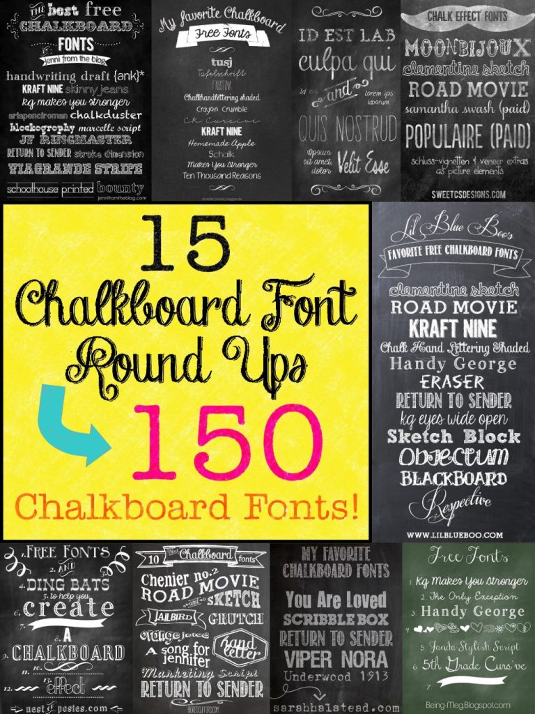Mega Chalkboard Font Round Up!