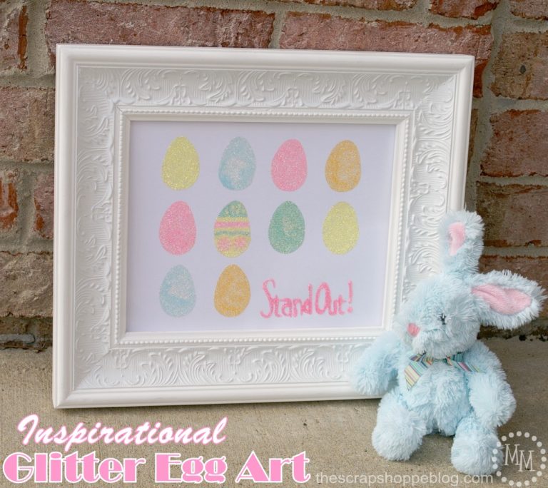 Inspirational Glitter Egg Art