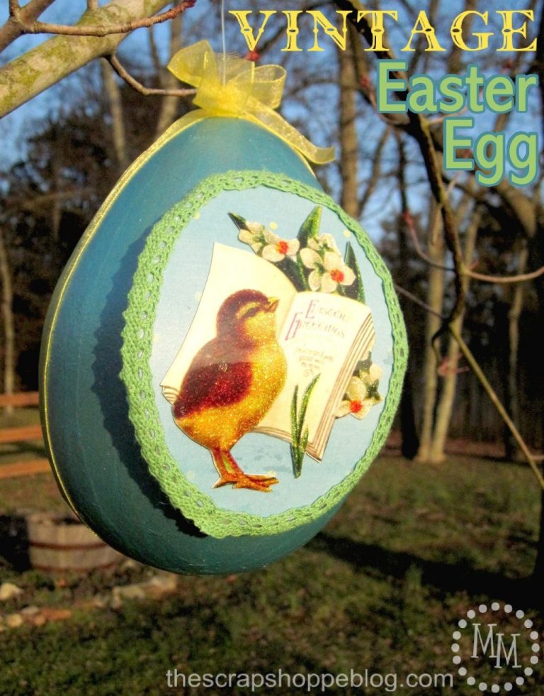 Hanging Vintage Easter Egg