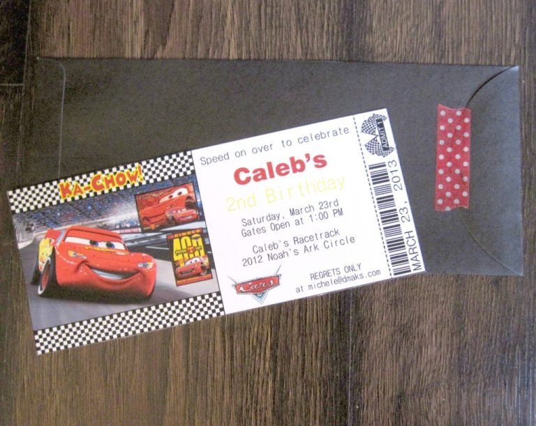 Cars Birthday Invitation