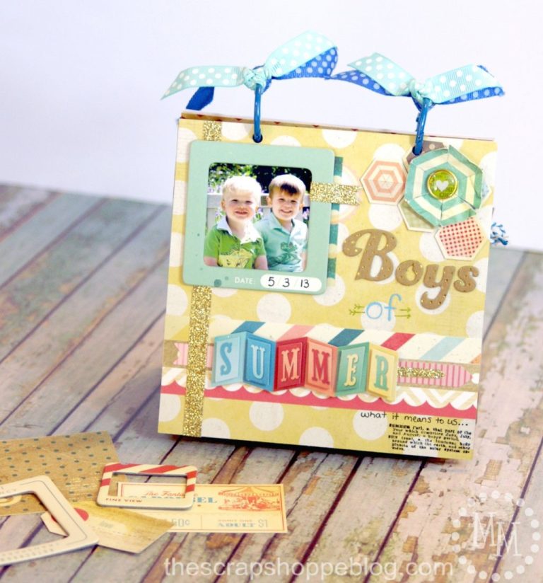 Boys of Summer Mini Album {Scrapbooking Tips & Tricks}