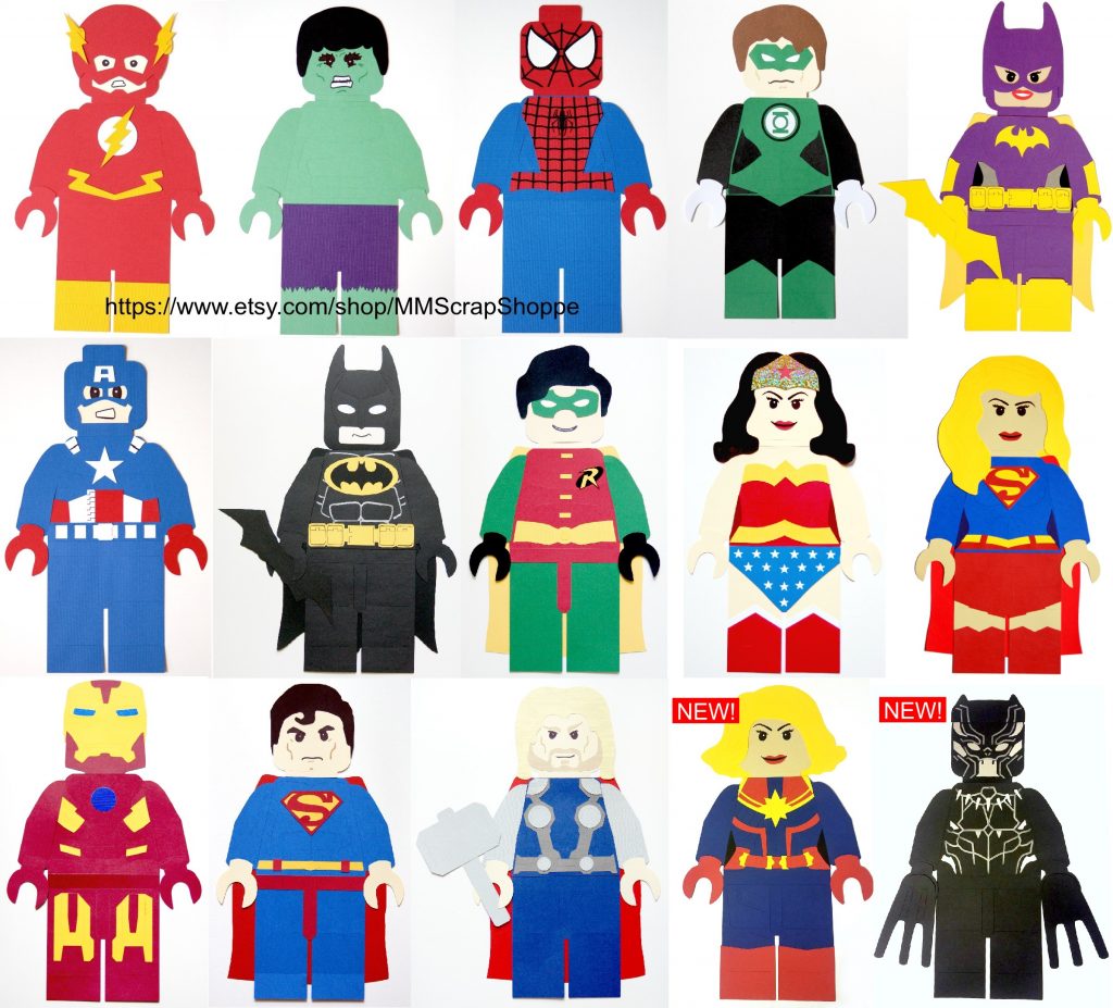 Paper Brick Superheroes