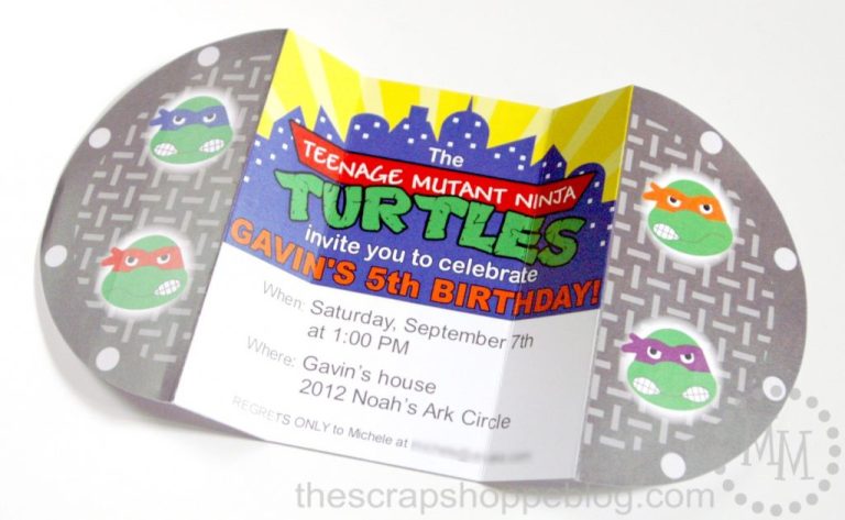 Teenage Mutant Ninja Turtles TMNT Birthday Invitations