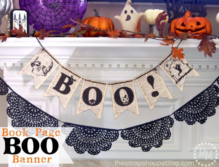 Book Page BOO Banner {Printable}