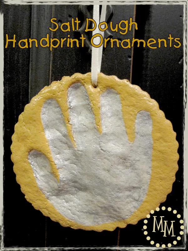salt dough handprint ornaments