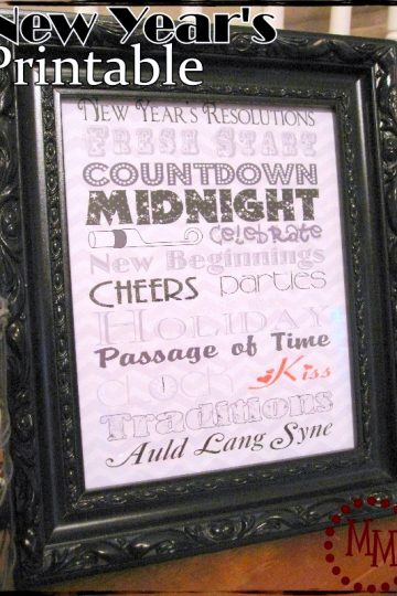 New year's printable decor