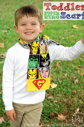 toddler superhero scarf