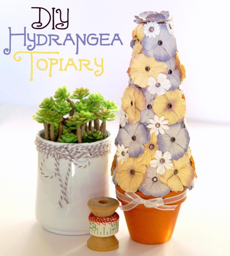 DIY Hydrangea Topiary