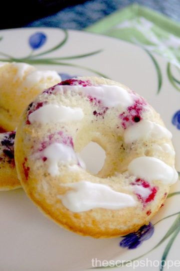 fresh blueberry doughnuts