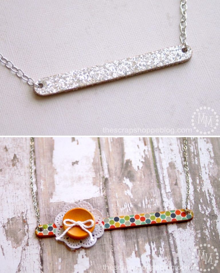 Simple but Glamorous Popsicle Stick Necklace