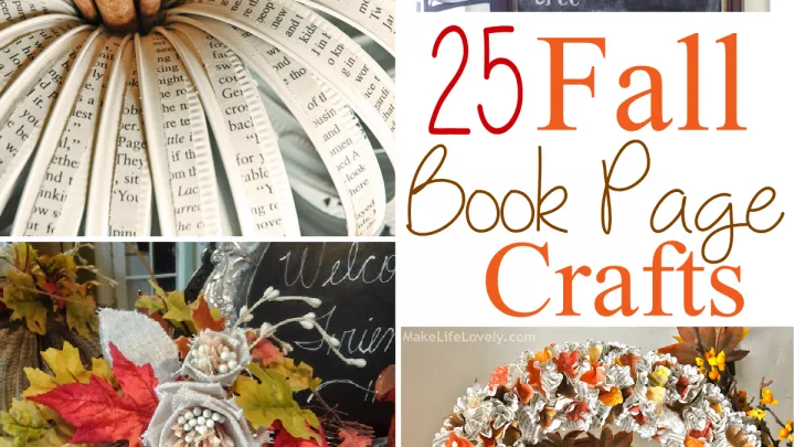 fall book page crafts