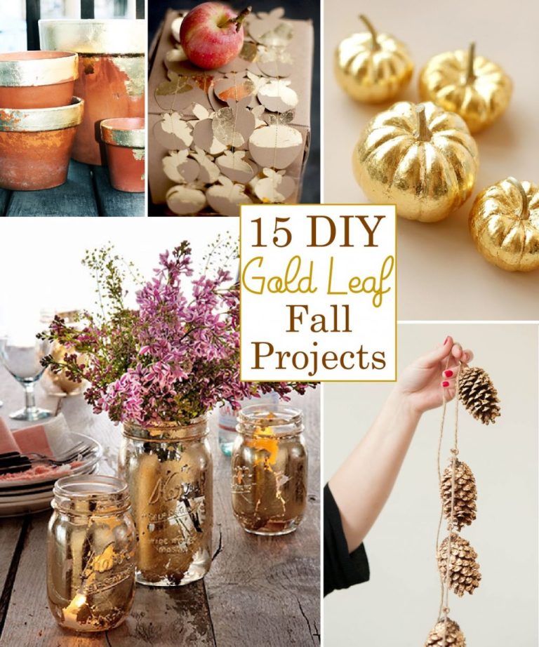 15 DIY Gold Leaf Projects for Fall