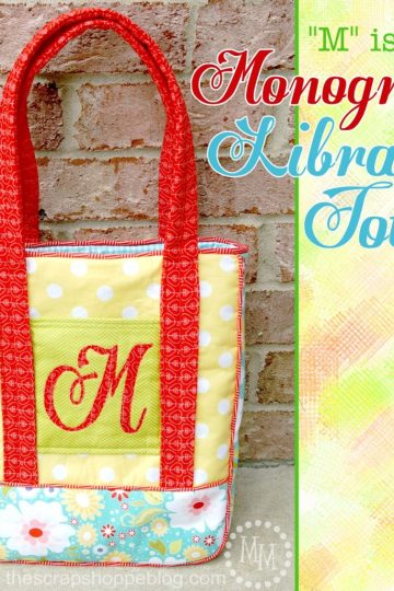 monogram library tote