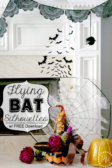 flying bat silhouettes