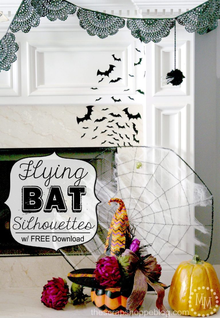 Flying Bat Silhouettes