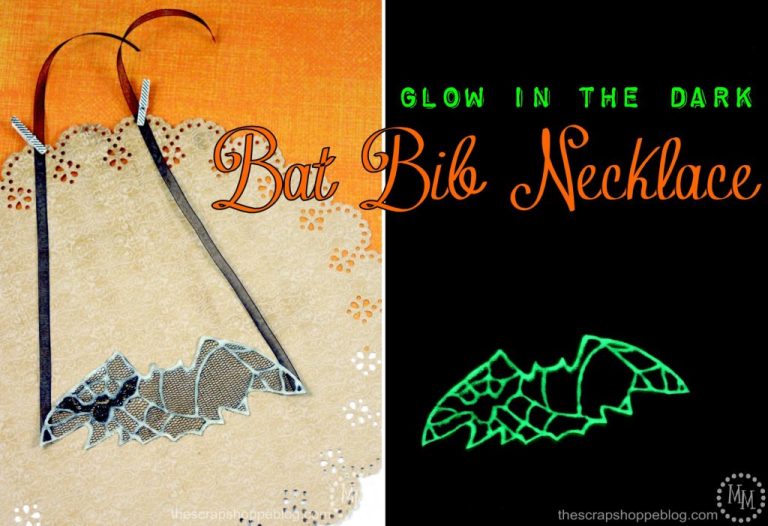 Glow in the Dark Bat Bib Necklace