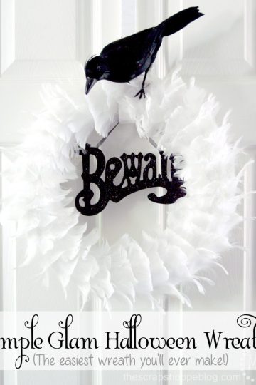 simple glam Halloween wreath