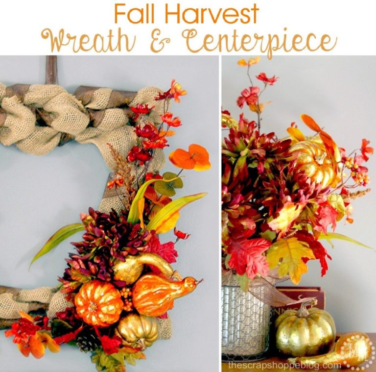 Fall Harvest Wreath & Centerpiece