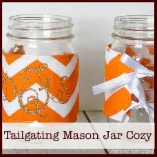 Tailgating Mason jar cozies