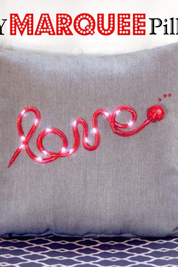 diy marquee pillow