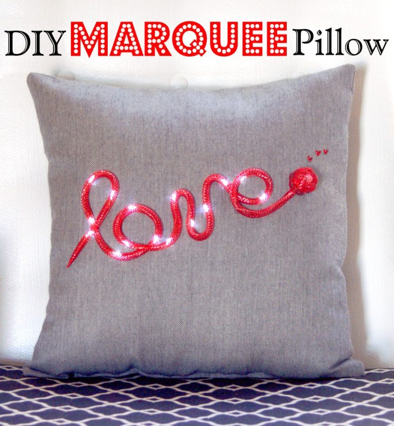 DIY Marquee Pillow