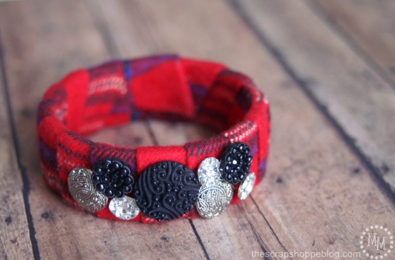 Plaid Bangle Bracelet