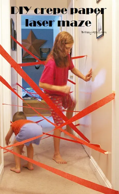 DIY Indoor Boredom Busters for Kids - diy laser maze