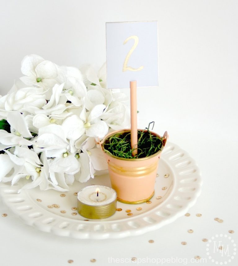 DIY Wedding Reception Table Number