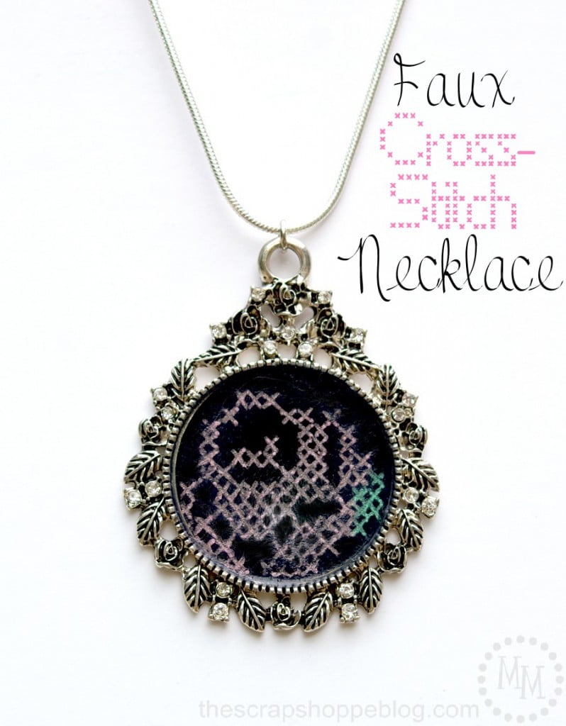 Faux Cross-Stitch Necklace