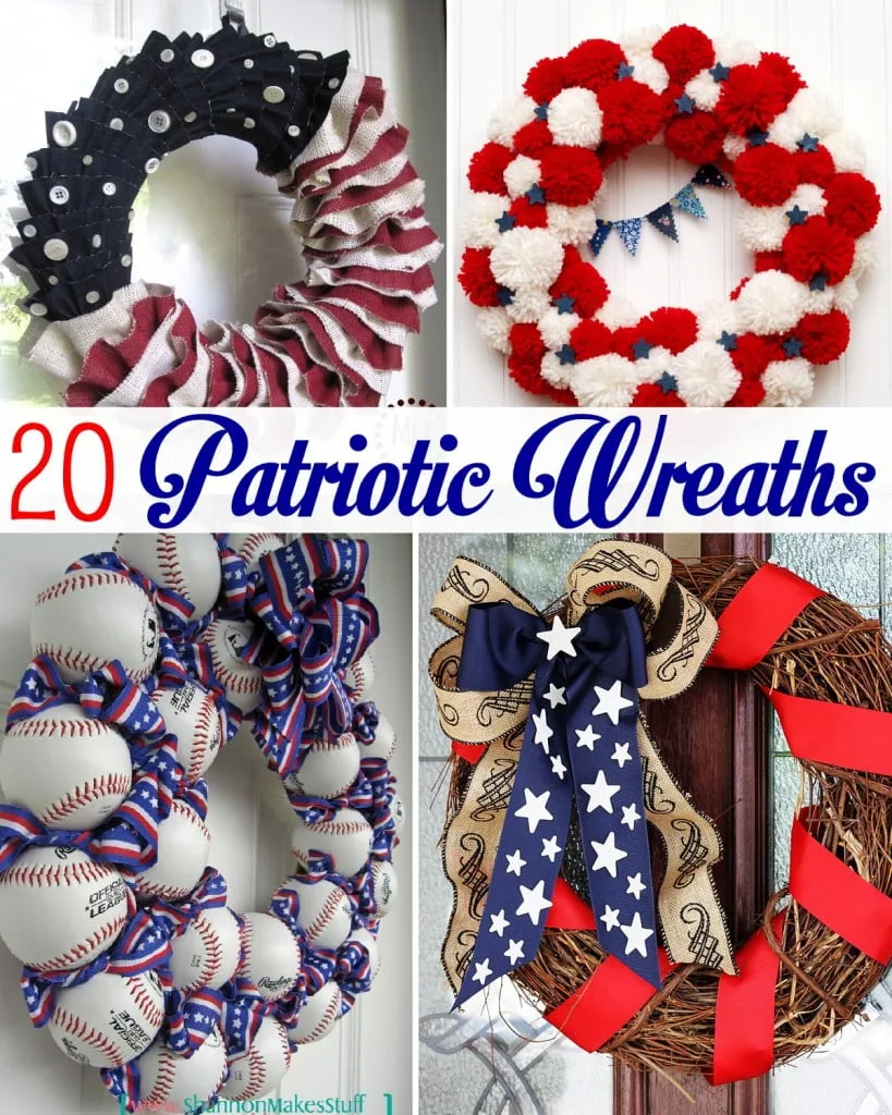 20 Patriotic Wreath Ideas - so many unique ideas!