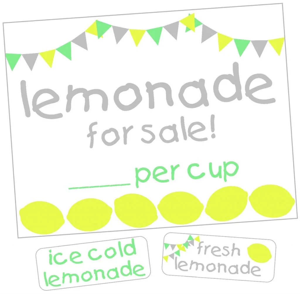 Lemonade Stand Label Kit